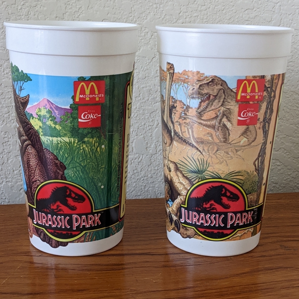 Jurassic Park McDonald's Collector Cups 1992